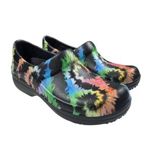Crocs Neira Pro II Tie Dye Slip Resistant Work Clogs Women's sz 9